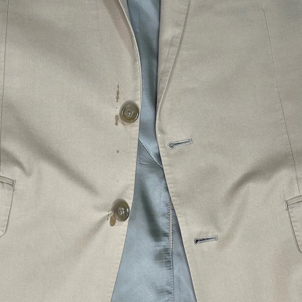 J.Crew Aldridge Jacket Blazer Two Button‎ Cotton Tan Mens Size 40R